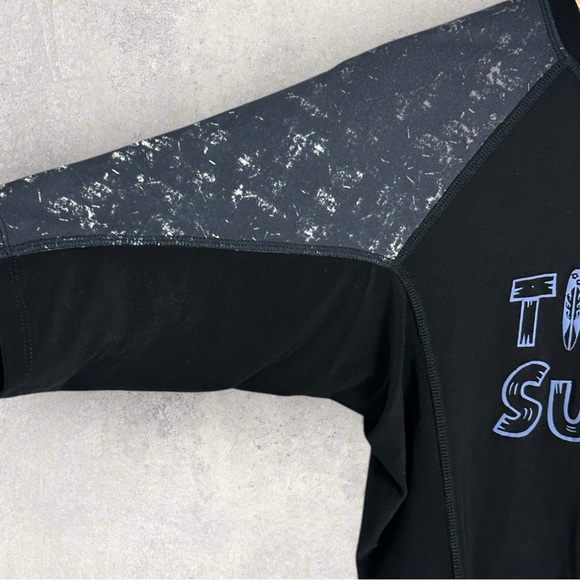 Tiqui Surf Academy Rash Guard Black Short Sleeve Crew Neck Womens‎ Size Medium M - Picture 4 of 12